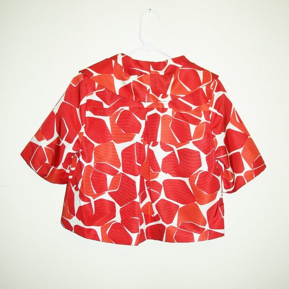 Red Patterned Blazer - Picture 2 of 3